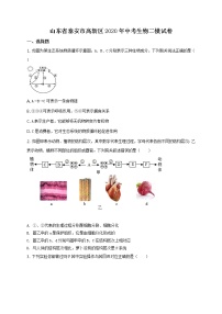 精品解析：2020年山东省泰安市高新区中考二模生物试题（解析版+原卷板）