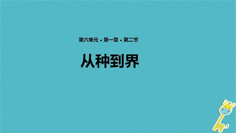 人教版生物八年级上册第六单元 根据生物的特征进行分类 6.2 从种到界  教学备课PPT课件01