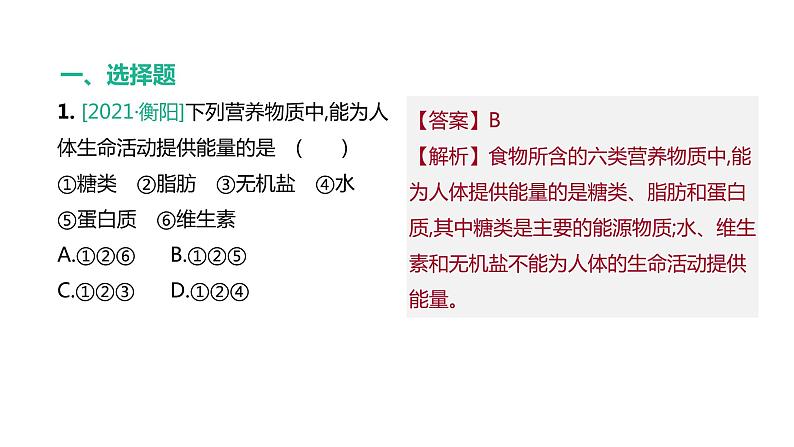 2022年江苏中考生物二轮复习课件：专题提升02　人体的生理活动第2页