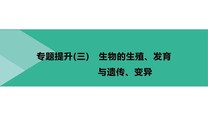 2022年江苏中考生物二轮复习课件：专题提升03生物的生殖、发育与遗传、变异01