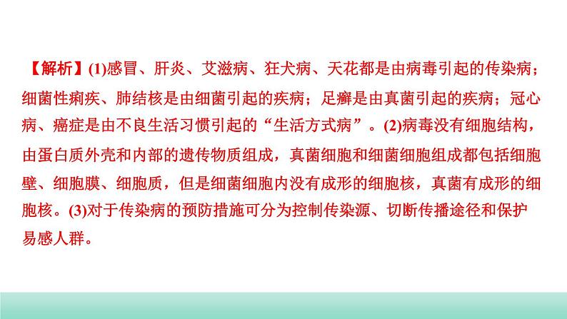 2022年中考生物二轮复习考点讲练主题十健康地生活课件（福建专用）第6页