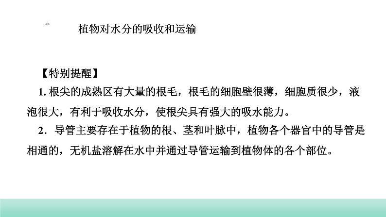 2022年中考生物二轮复习考点讲练主题四生物圈中的绿色植物第2讲绿色植物的生活需要水和无机盐课件（福建专用）03