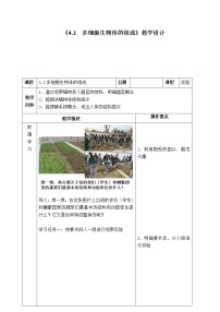 初中苏教版第二节 多细胞生物体的组成教学设计及反思