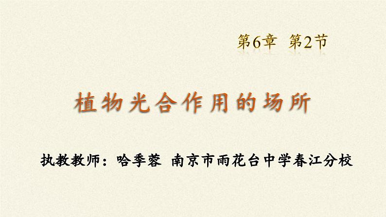 苏教版七年级生物上册 第六章 第二节  植物光合作用的场所（课件）第4页