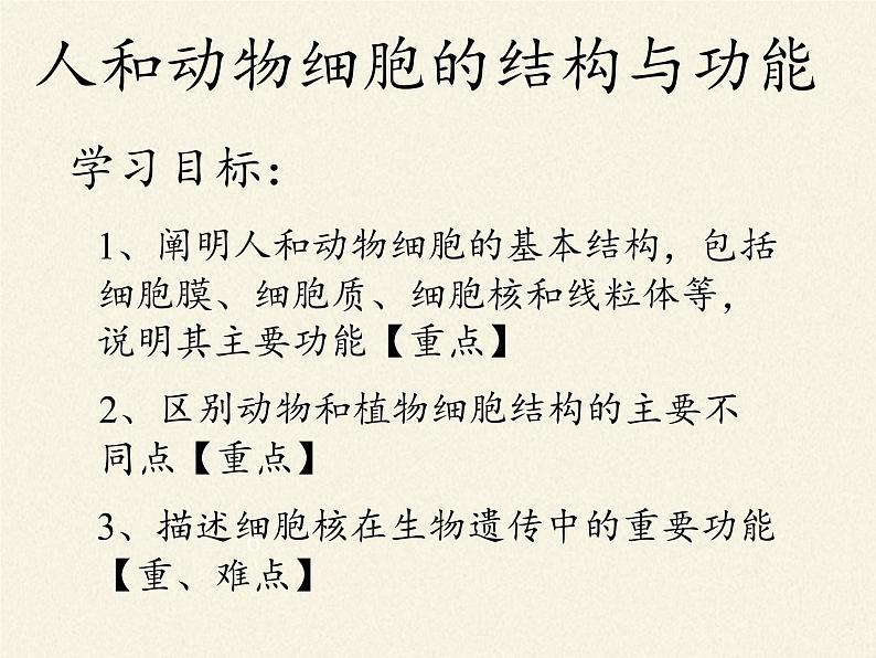 苏教版七年级生物上册 第三章 第二节 人和动物细胞的结构和功能（课件）第4页