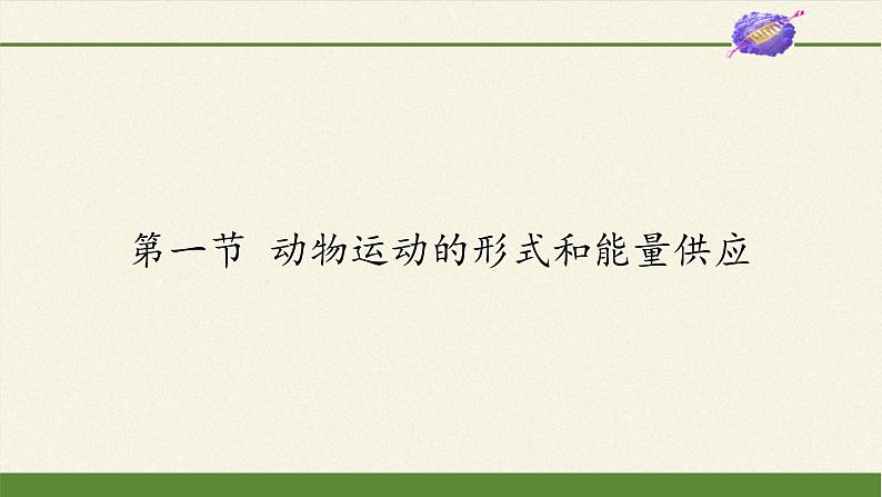 苏教版八年级生物上册 17.1  动物运动的形式和能量供应(4) 课件第1页