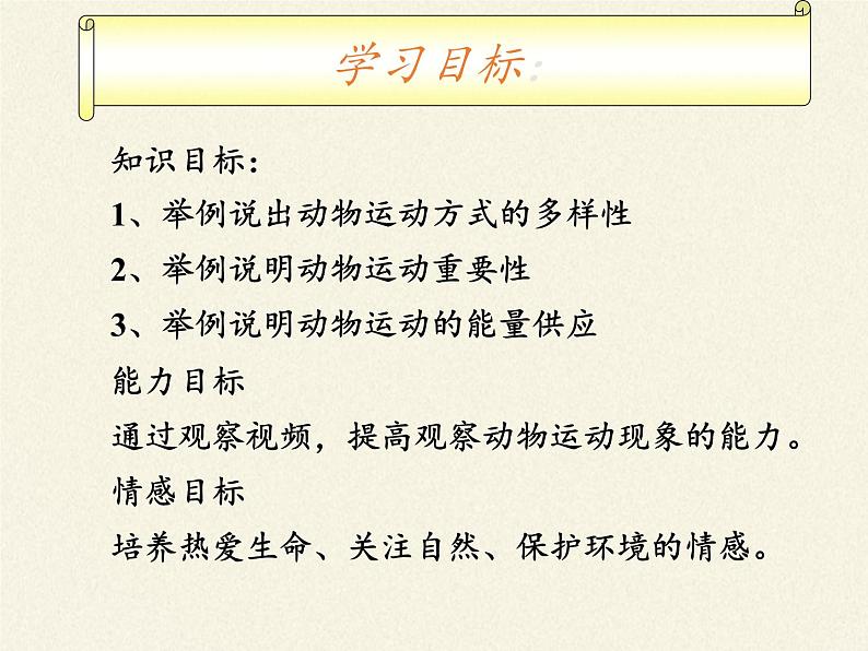 苏教版八年级生物上册 17.1  动物运动的形式和能量供应 课件第2页