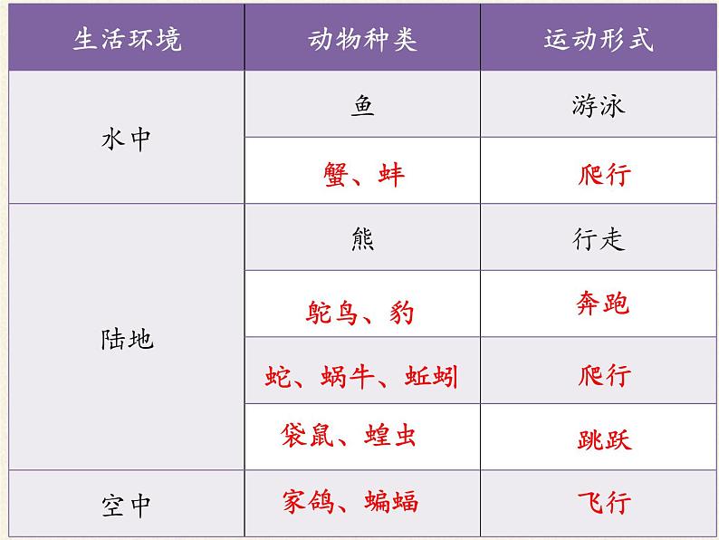 苏教版八年级生物上册 17.1  动物运动的形式和能量供应 课件第5页