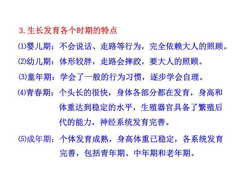 苏教版生物七年级下册 第八章 第二节 人的生长发育和青春期_1（课件）第5页