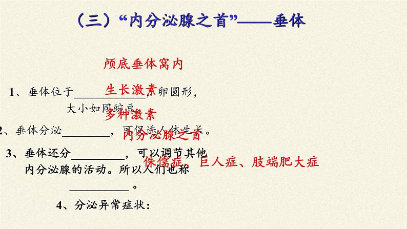 苏教版生物七年级下册 第十二章 第一节 人体的激素调节(7)（课件）第8页