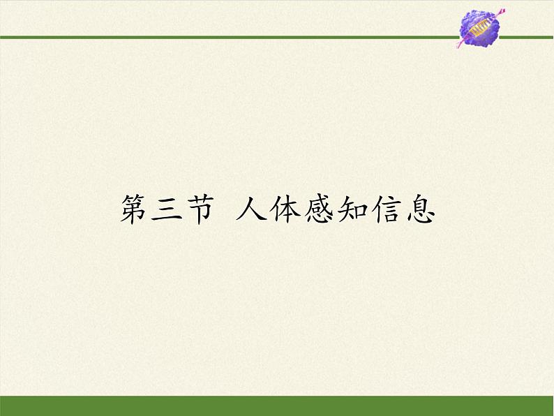 苏教版生物七年级下册 第十二章 第三节 人体感知信息（课件）01