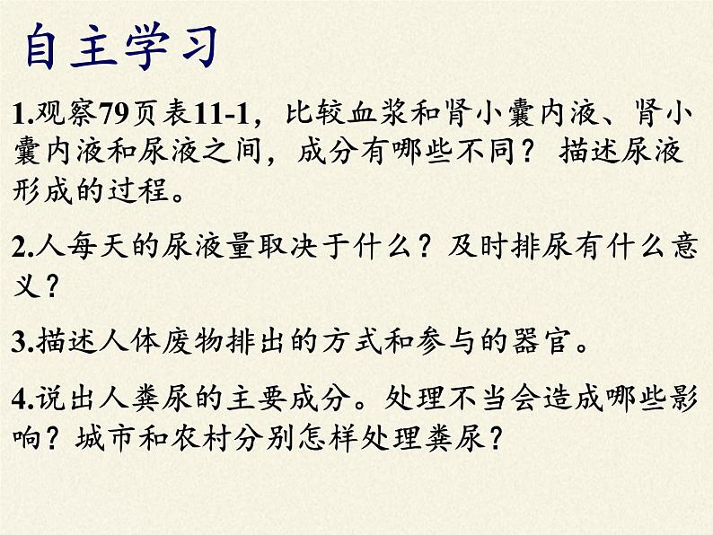 苏教版生物七年级下册 第十一章 第二节 人体废物的排出(16)（课件）第2页