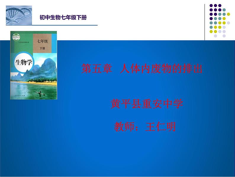 初中生物人教版七年级下册 人体内废物的排出 3 课件第1页