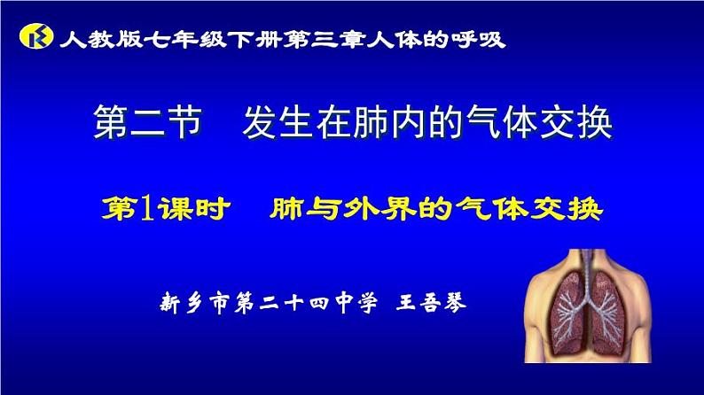 初中生物人教版七年级下册 第二节发生在肺内的气体交换 8 课件第2页