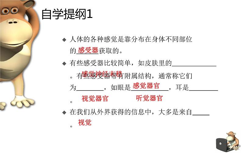 初中生物人教版七年级下册 第一节人体对外界环境的感知 课件第3页