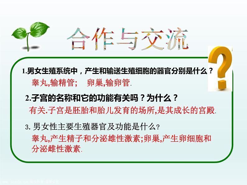 初中生物人教版七年级下册 第二节人的生殖 课件07