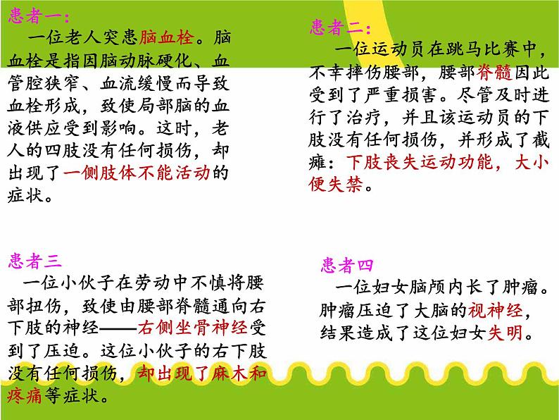 初中生物人教版七年级下册 第二节神经系统的组成 课件03