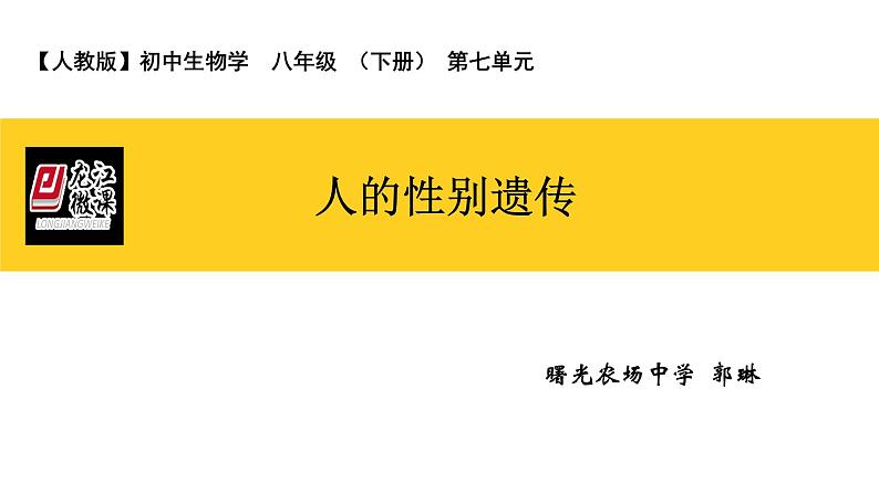 初中生物人教版八年级下册 第四节人的性别遗传 课件第1页