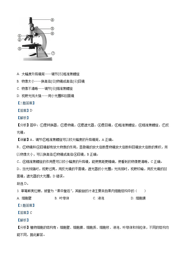精品解析：2022年云南省文山州砚山县中考一模（解析版+原卷板）02