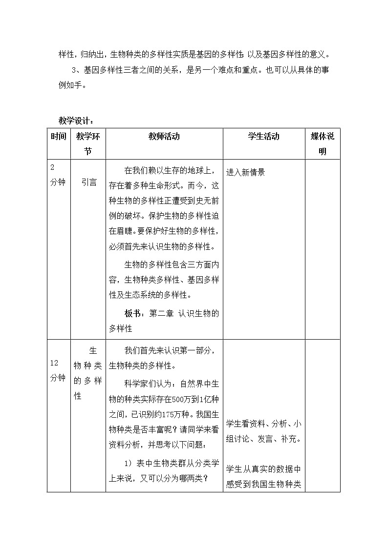 6.2《认识生物的多样性》教案02