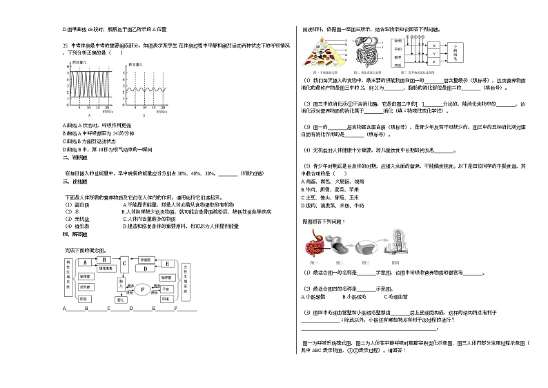 2020-2021学年湖南省株洲市某校初二（下）期中考试生物试卷人教版03