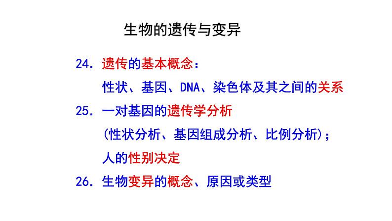 生物的遗传和变异 专题复习课件第4页