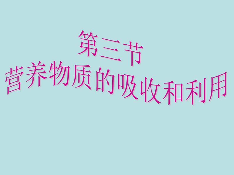 冀教版七年级下册生物 1.3营养物质的吸收和利用 课件第4页