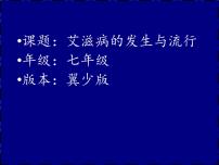 初中生物冀教版七年级下册第三节 艾滋病的发生与流行课文配套ppt课件