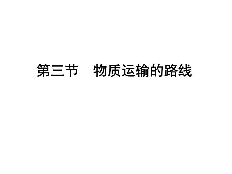 冀教版七年级下册生物 2.3物质运输的路线 课件01