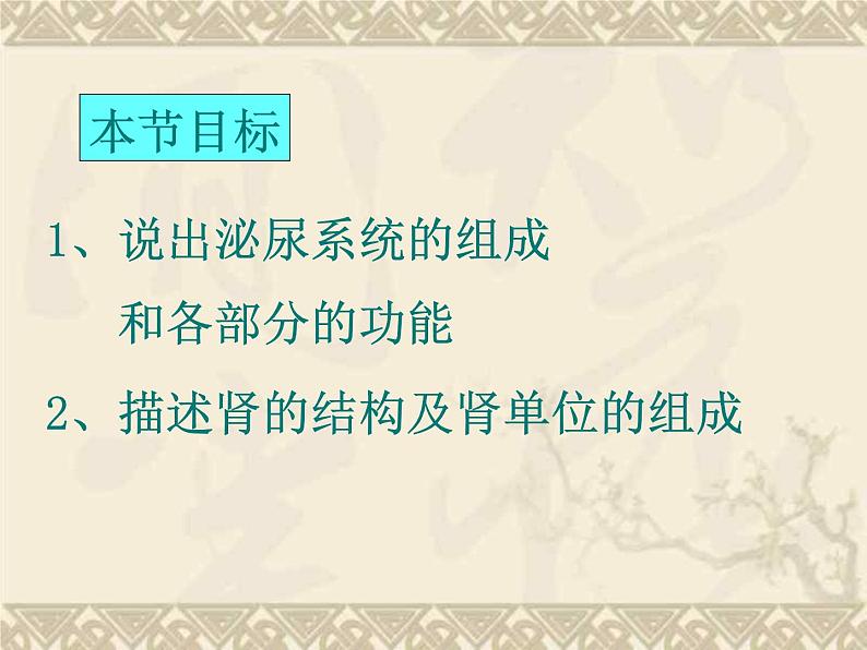 苏教版七年级下册生物 11.1人体泌尿系统的组成 课件02