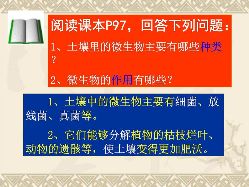 苏科版七年级下册生物 13.2土壤里的微生物 课件第3页