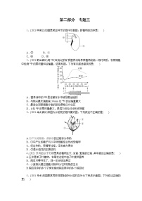 2022年中考生物专题复习练习：专题三　生物圈中的绿色植物