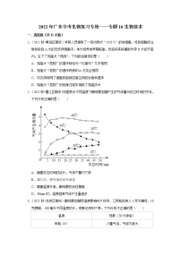 2022年广东省中考生物复习专练——专题16生物技术解析版