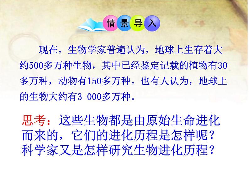 冀教版八年级下册生物  6.3.2生物的进化 课件第2页