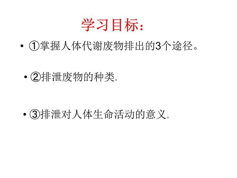 北师大版七下生物 11.1人体产生的代谢废物 课件第4页