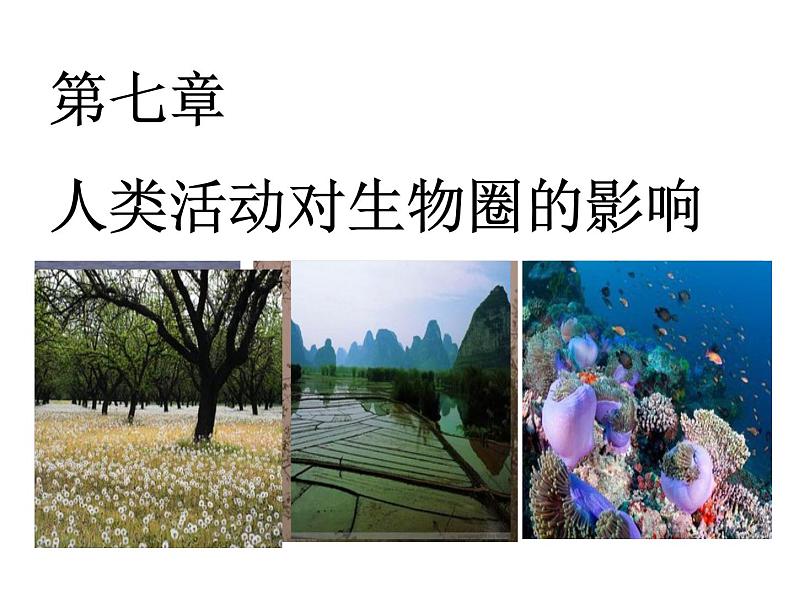 人教版七下生物 7.1分析人类活动对生态环境的影响 课件01