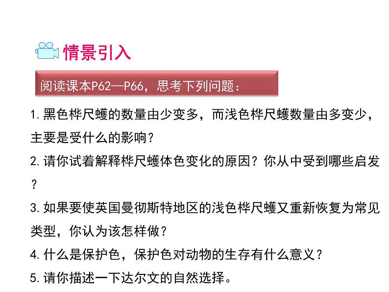 人教版八下生物 7.3.3生物进化的原因 课件第2页