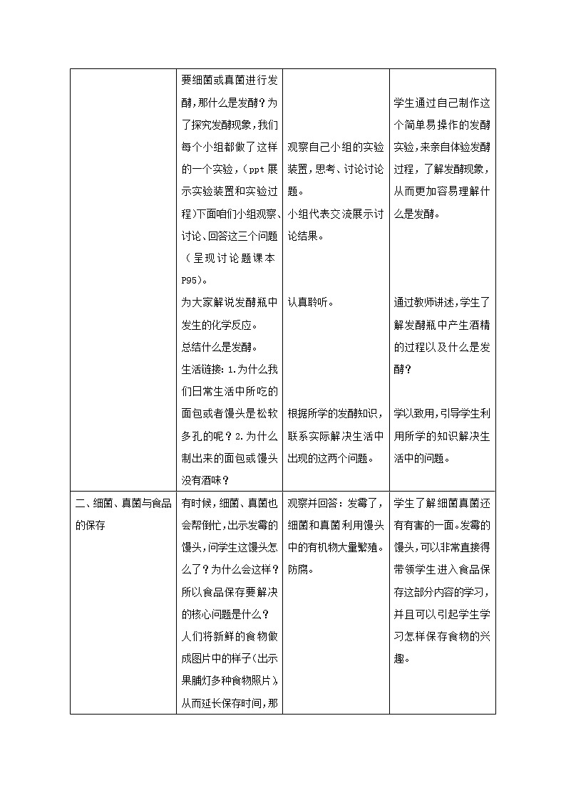 鲁科版（五四制）七年级生物 6.1.5人类对细菌和真菌的利用  教案第3页