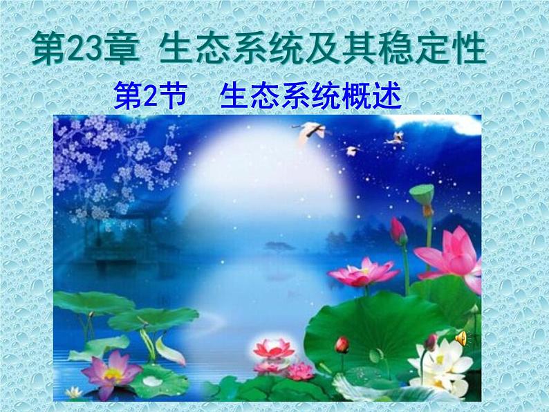 北师大版八下生物 23.2生态系统概述 课件01