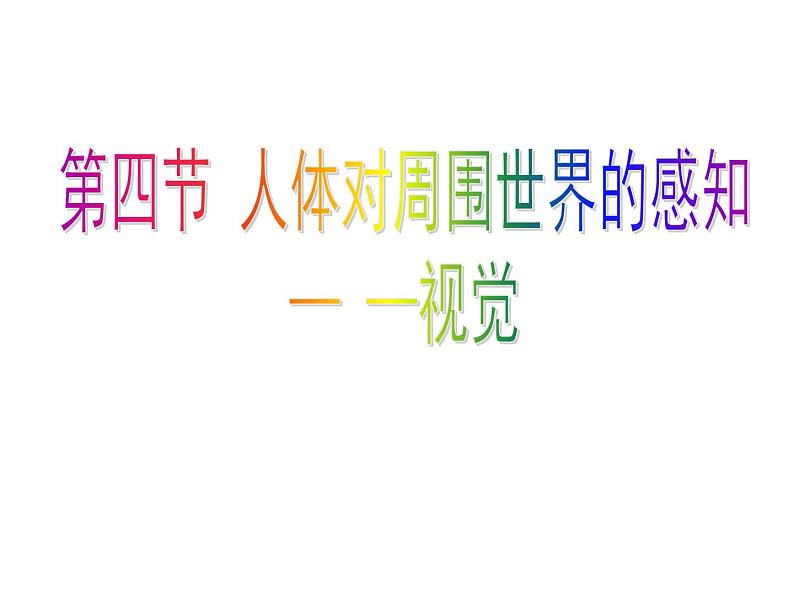 济南版七年级下册生物 5.4人体对周围世界的感知 课件02