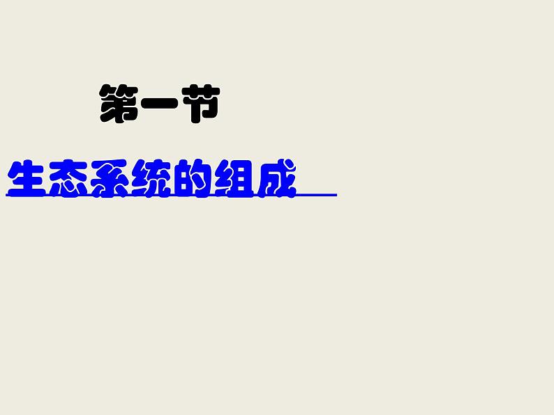 济南社八年级下册生物 6.2.1生态系统的组成 课件第1页