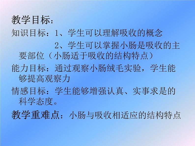 冀教版七年级下册生物 1.3营养物质的吸收和利用 课件第2页