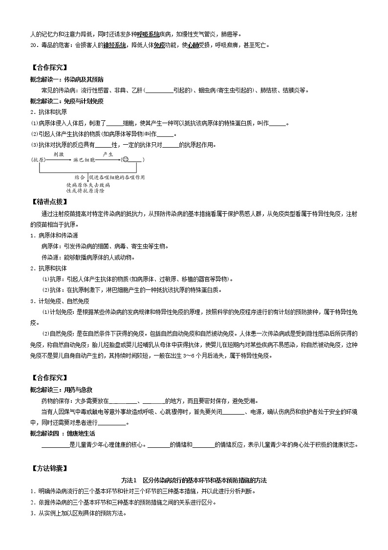 2022年中考生物复习-健康地生活学案（无答案）第2页