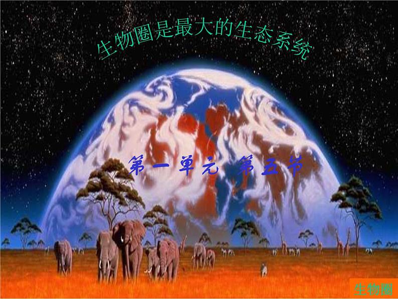 生物圈是最大的生态系统课件PPT第1页