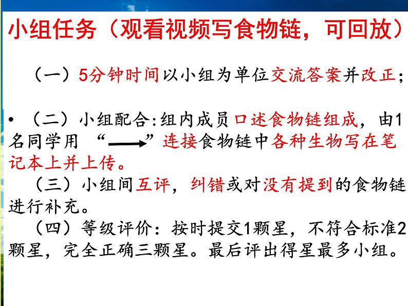 冀教版八下生物 7.2.2食物链和食物网 课件第3页