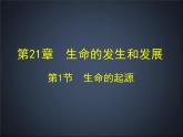 北师大版八下生物 21.1生命的起源 课件