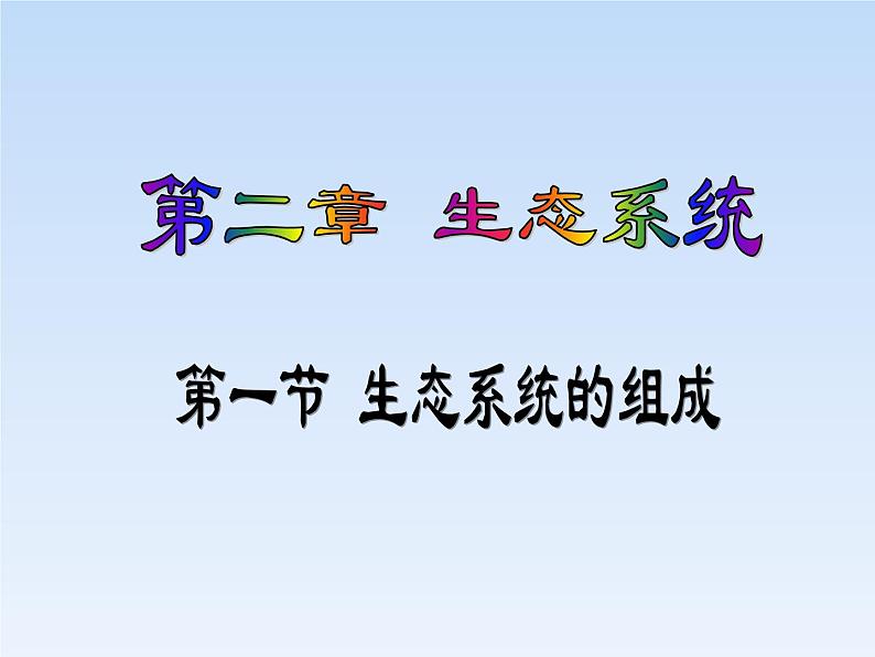 济南社八年级下册生物  6.2.1生态系统的组成 课件01