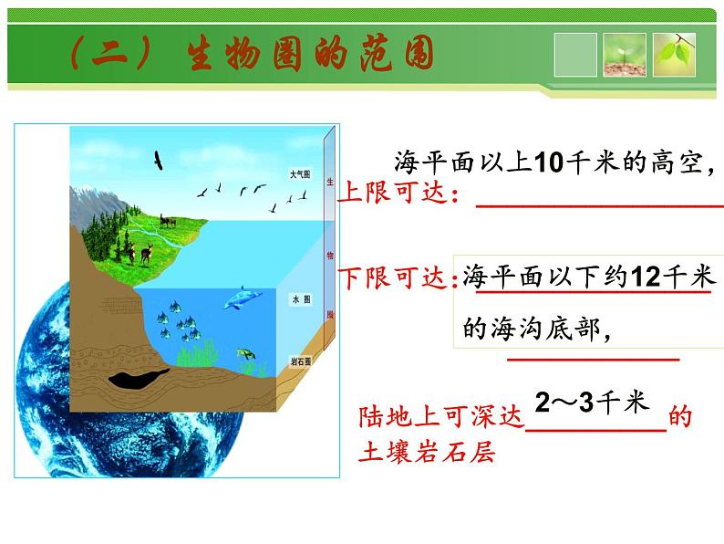 冀教版八年级下册生物  7.2.3生物圈 课件第3页