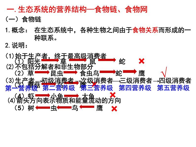 冀教版八年级下册生物  7.2.2食物链和食物网 课件05