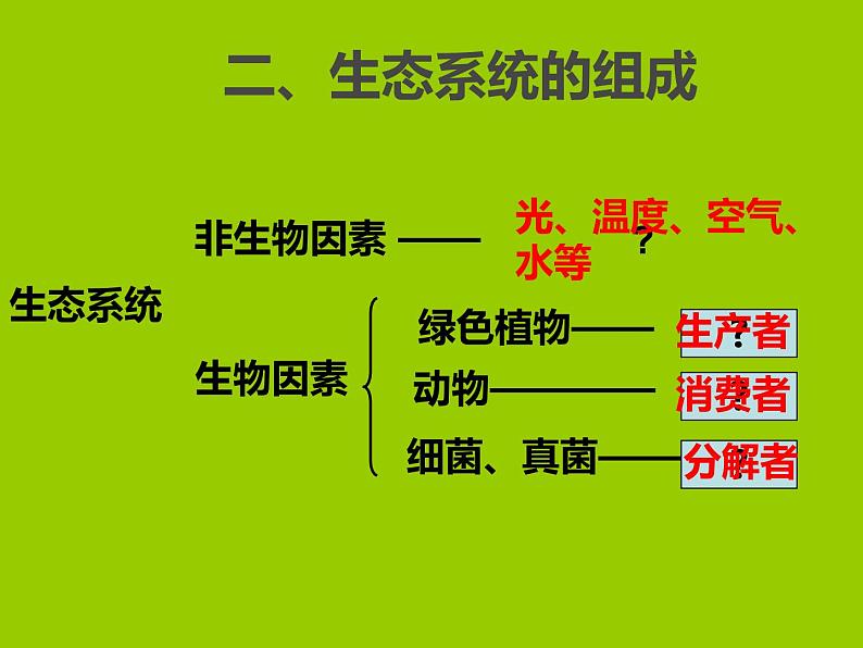 冀教版八年级下册生物  7.2.1生态系统的组成和类型 课件05